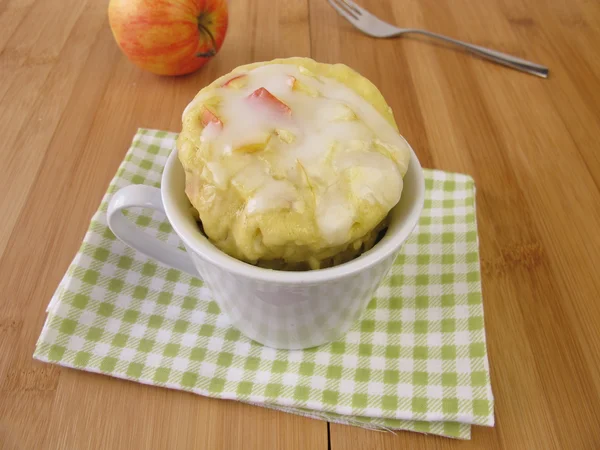 Apple mug cake from microwave — Stock Photo, Image