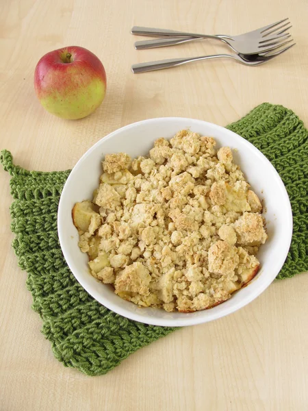 Crumble de maçã — Fotografia de Stock