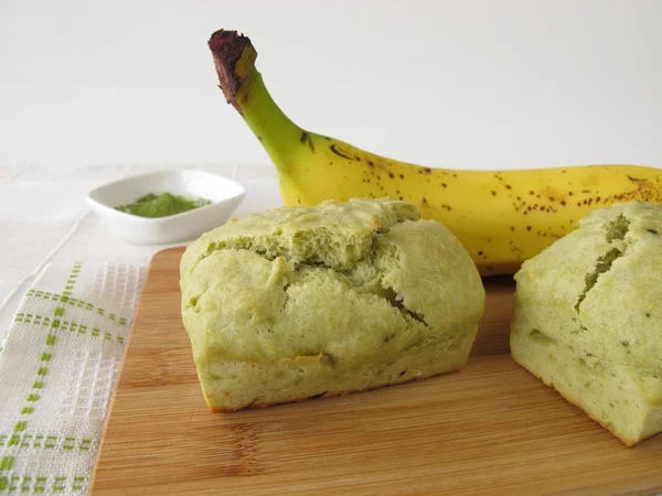 Matcha banana bread — Stock Photo, Image