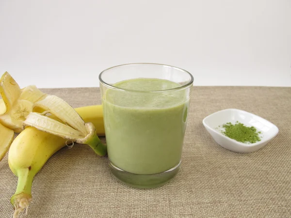 Matcha shake con banana — Foto Stock