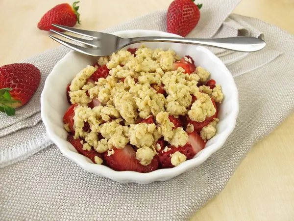 Crumble de fresa — Foto de Stock