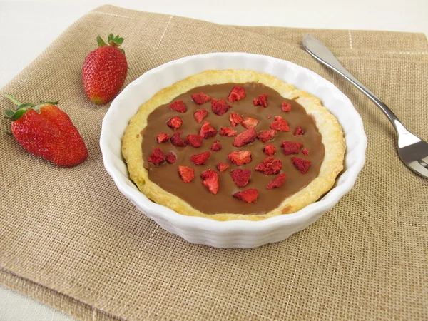 Tartaleta de turrón con fresas — Foto de Stock