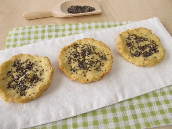 Cookies med chia utsäde — Stockfoto