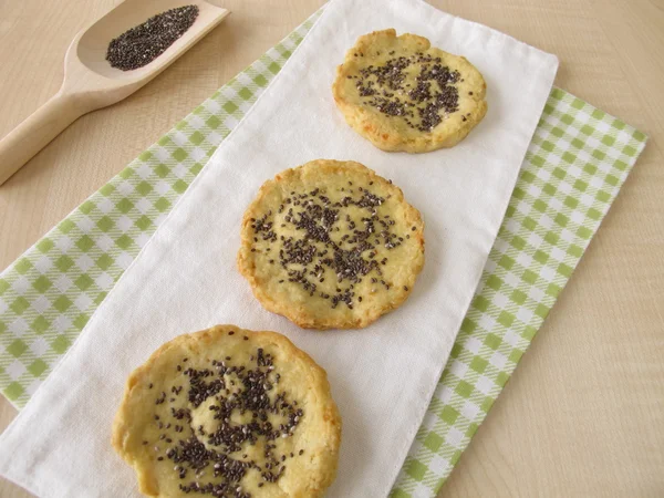 Cookies med chia utsäde — Stockfoto