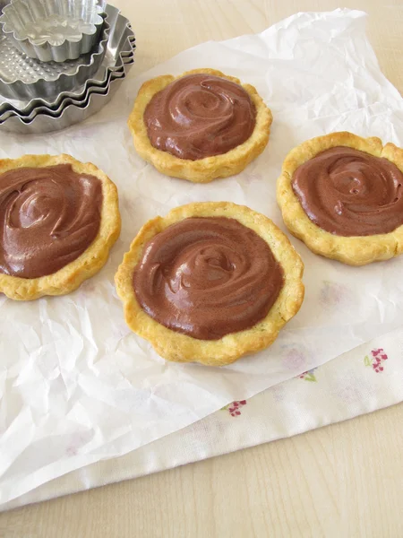 Chocolate tartlets — Stock Photo, Image