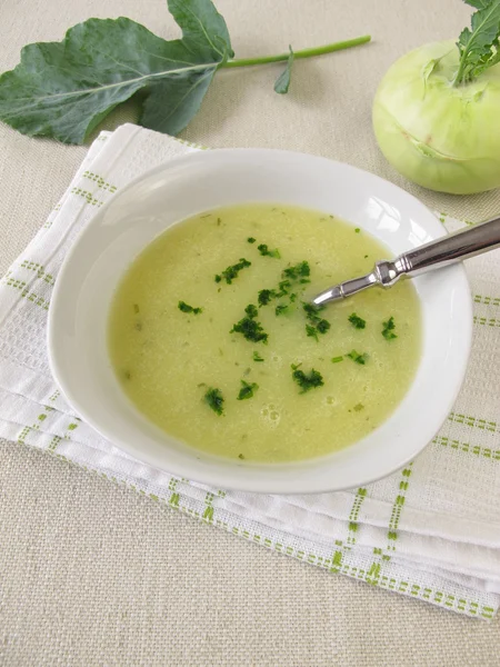 Kohlrabi-Rahmsuppe — Stockfoto