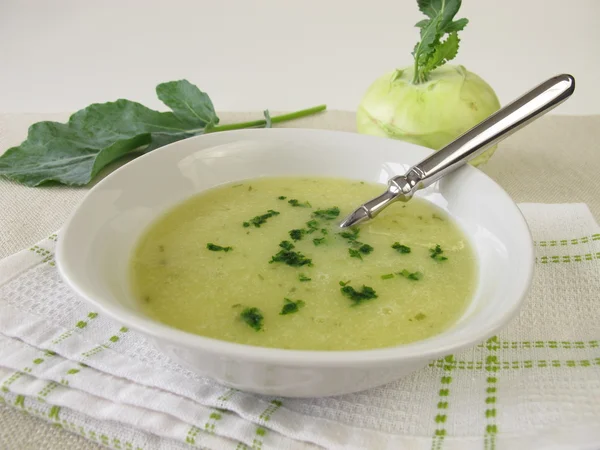 Kohlrabi cream soup — Stock Photo, Image