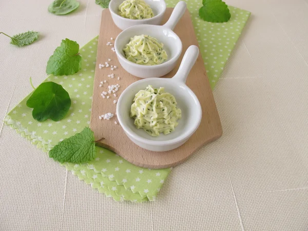 Herb decoração manteiga — Fotografia de Stock