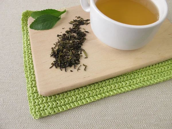 Darjeeling green tea and stevia — Stock Photo, Image