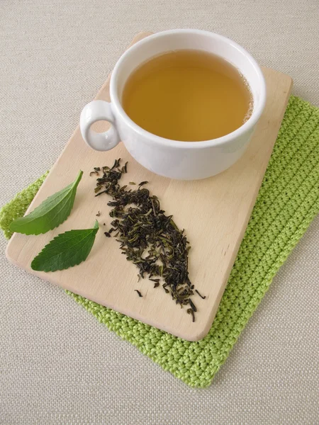 Darjeeling grönt te och stevia — Stockfoto