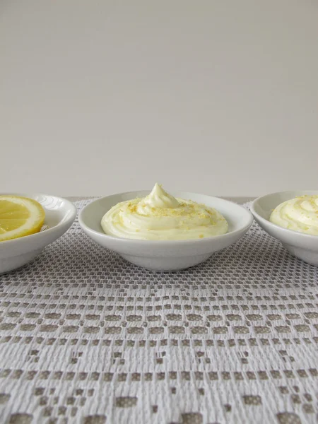 Lemon curd cheese dessert — Stock Photo, Image