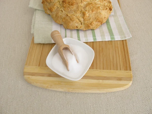 Pâine de sodiu de casă și bicarbonat de sodiu — Fotografie, imagine de stoc