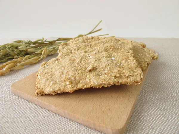 Avena fatta in casa pane croccante — Foto Stock