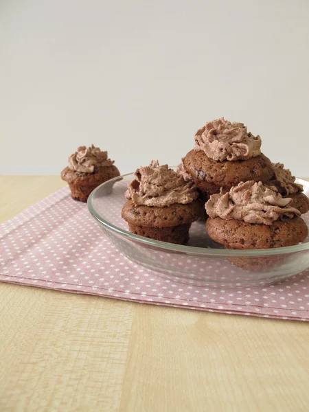 Choklad mini-cupcakes — Stockfoto