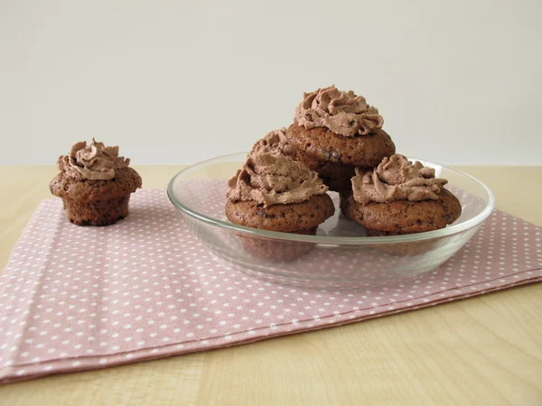 チョコレートミニカップケーキ — ストック写真