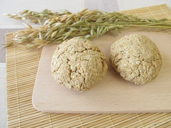 Pan de avena hecho en casa rollos — Foto de Stock