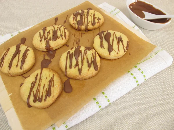 Biscuits with chocolate — Stock Photo, Image