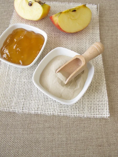 Агар-агар и яблочное желе — стоковое фото