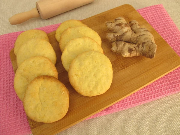 Homemade ginger biscuits — Stock Photo, Image