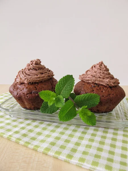 Choklad mynta muffins — Stockfoto