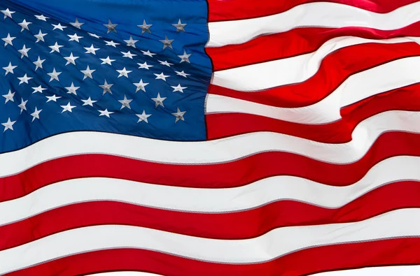 US flag rippling in wind — Stock Photo, Image