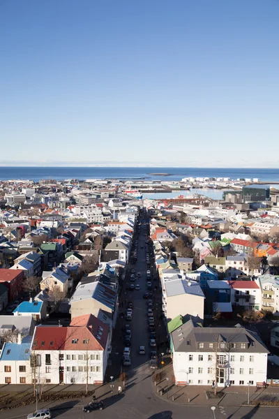 Widok centrum Reykjaviku — Zdjęcie stockowe