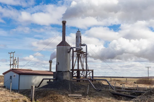 Small Geothermal powerplant — Stock Photo, Image