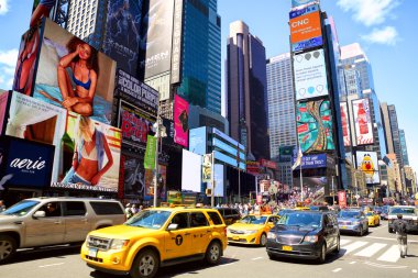 Times Square traffic clipart