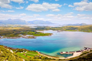 Lofoten Adaları Norveç 'in yukarısından