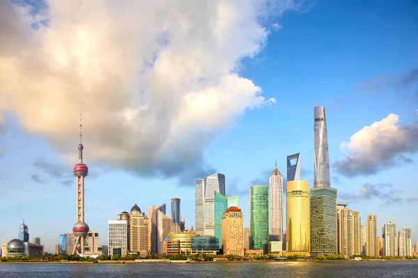 Skyline Shanghai Con Grattacieli Urbani Cina — Foto Stock