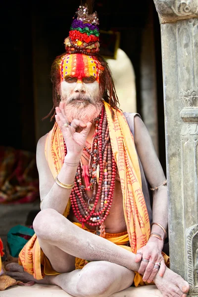 Непальська садху людина — стокове фото