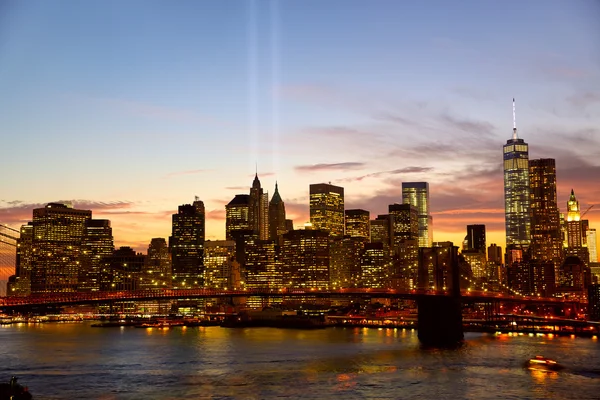 Línea del horizonte de Manhattan — Foto de Stock