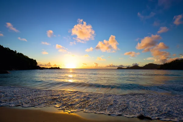 Seychellen Sonnenuntergang — Stockfoto