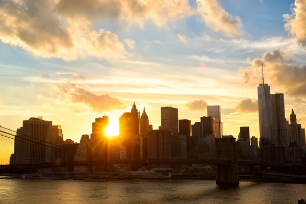 Gün batımında Manhattan — Stok fotoğraf