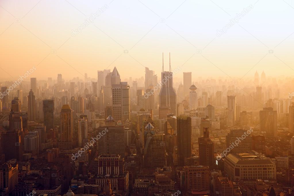 Shanghai at sunset