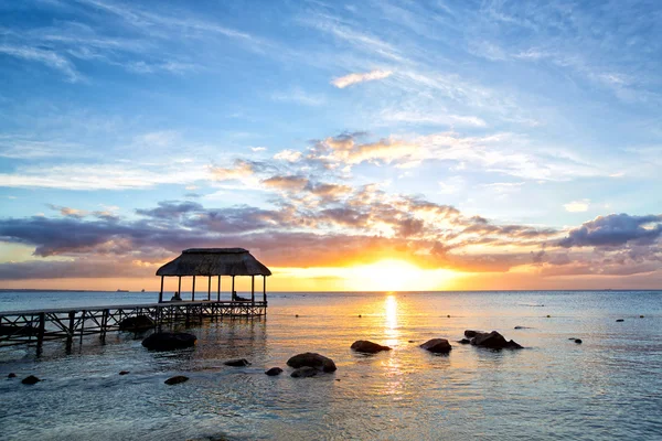 Mauritiusi naplemente — Stock Fotó
