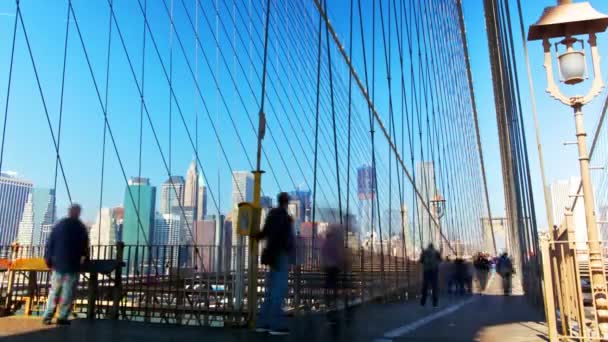 Brooklyn bridge — Stockvideo