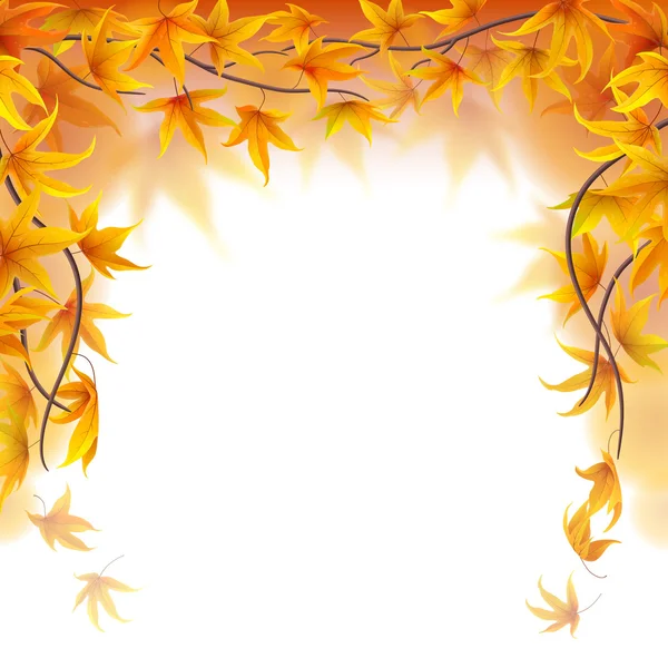 Marco de ramas de otoño — Archivo Imágenes Vectoriales