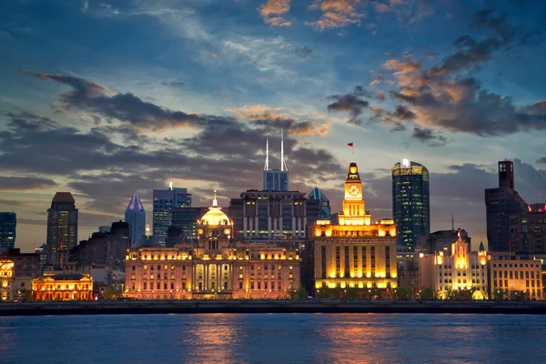 De Bund bij zonsondergang — Stockfoto