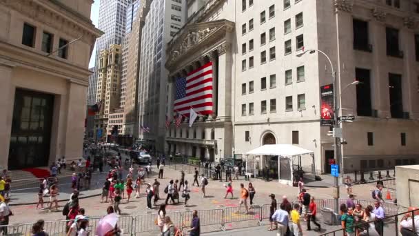 Wall Street und Börse — Stockvideo