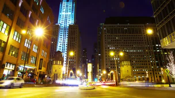 Chicago tráfico callejero — Vídeo de stock