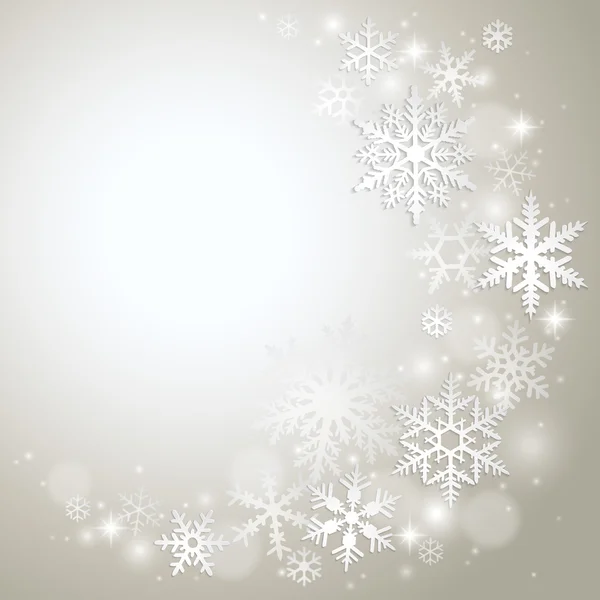 Snöflinga vintern bakgrund — Stock vektor
