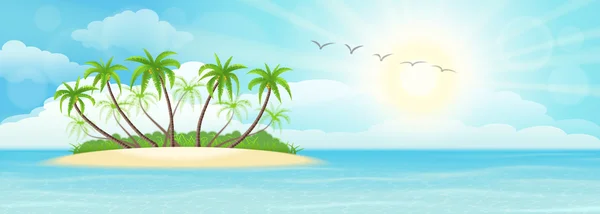 Verão ilha tropical —  Vetores de Stock