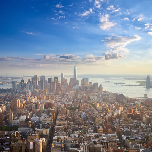 Manhattan bij zonsondergang — Stockfoto