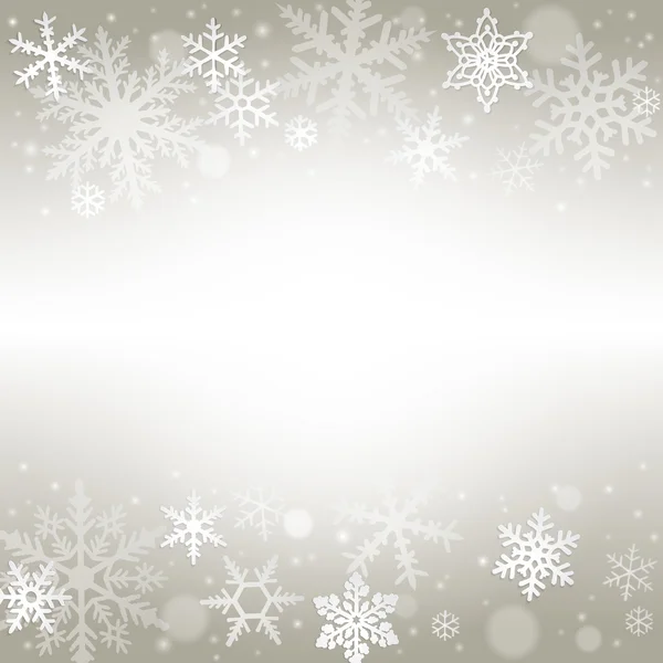 Fond abstrait avec flocons de neige — Image vectorielle