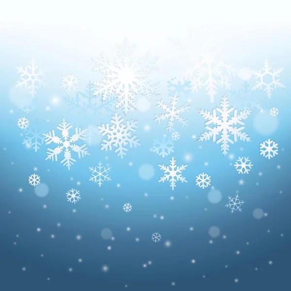 Téli háttér hópelyhekkel — Stock Vector