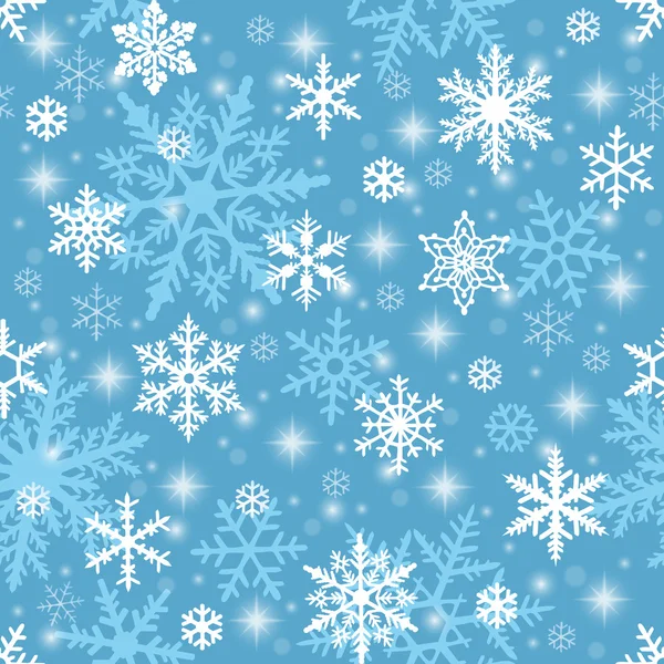 Fond de flocon de neige sans couture — Image vectorielle