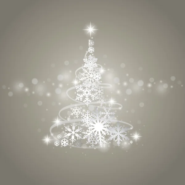 Christmas tree from snowflakes — Stock Vector