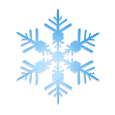 Mavi vektör kar tanesi