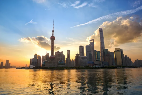 Güneş doğarken Şanghay — Stok fotoğraf